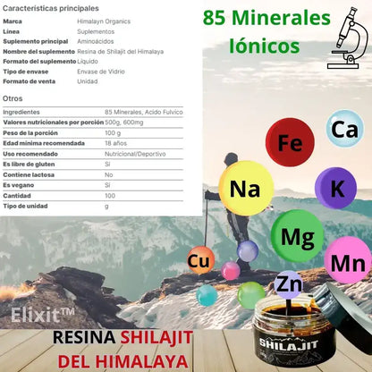 Elixit™ del Himalaya: Resina Pura de Shilajit (100gr) para Energía y Vitalidad + ENVÍO GRATIS 🔥